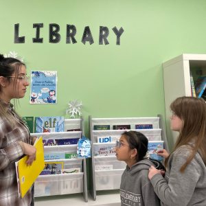 Students in the library