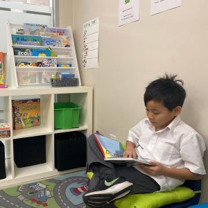 Student reading