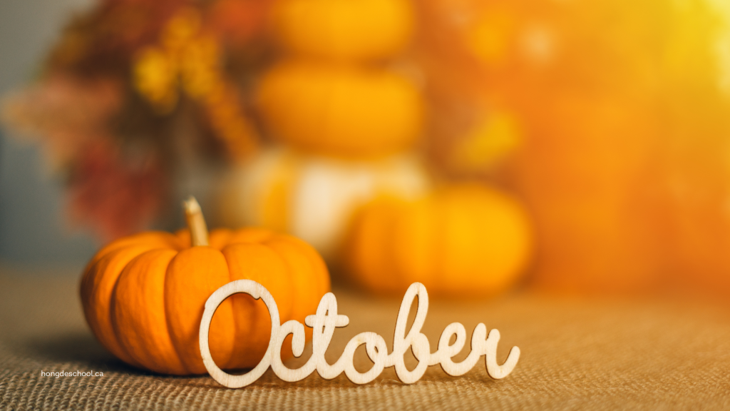 It's October 3rd! School Calendar for October. Featured Image