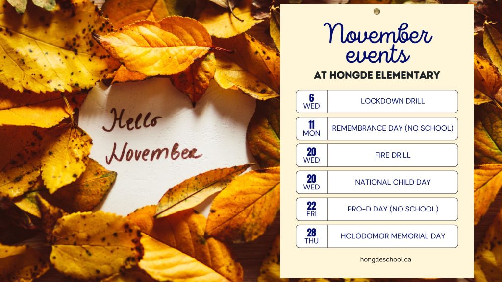 November School Calendar