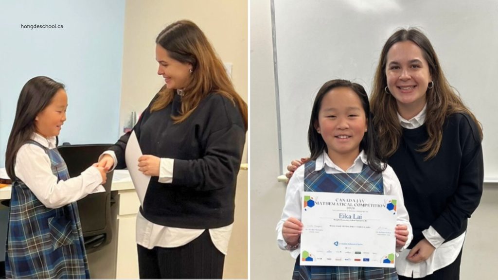 Canada Jay Math Contest Bronze Award: HongDe Student Eika